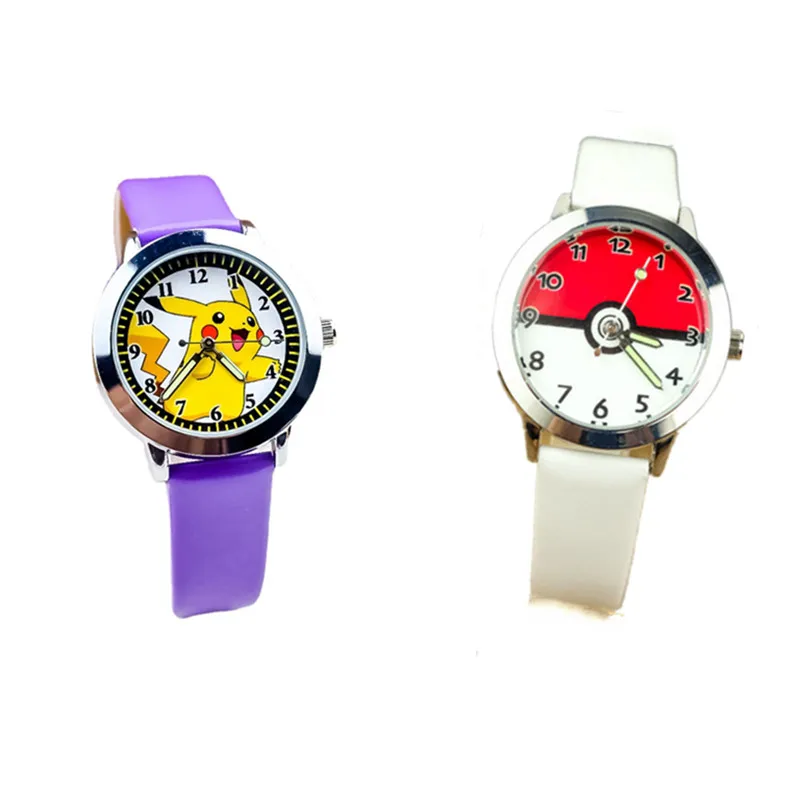 

Hot NEW Pokemon Pikachu Go Quartz Leather Wrist Watch Boys And Girls Cartoon Anime Electronic Kid Christmas Birthday Gifts Toys