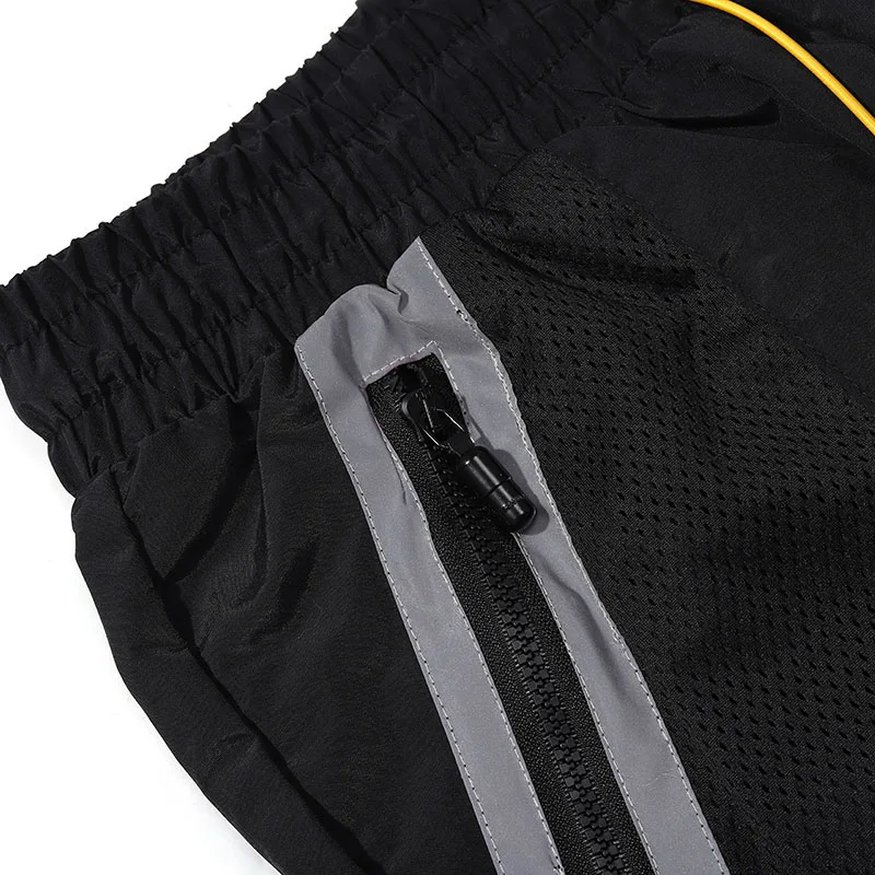 

2020 New Rhude Casual Shorts Men Women 1:1 Fashion Loose Streetwear Drawstring Zip Pocket Mesh Reflectiv Rhude Shorts