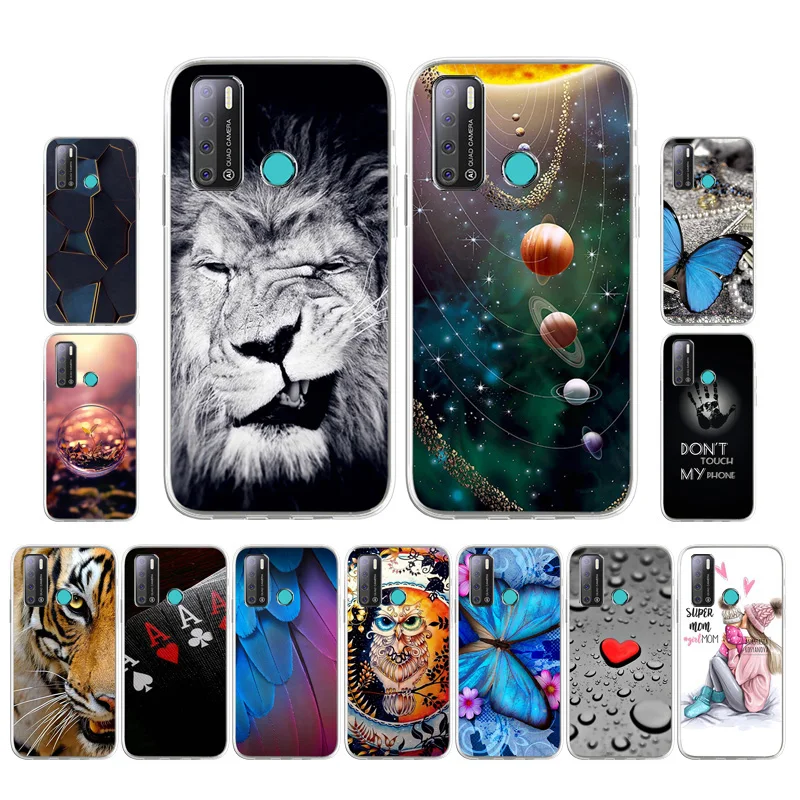 

Phone Case For Tecno Pouvoir 4 Pro Pouvoir4 LC7 Soft TPU Bumper Silicone Case Animal Cat Cover Coque