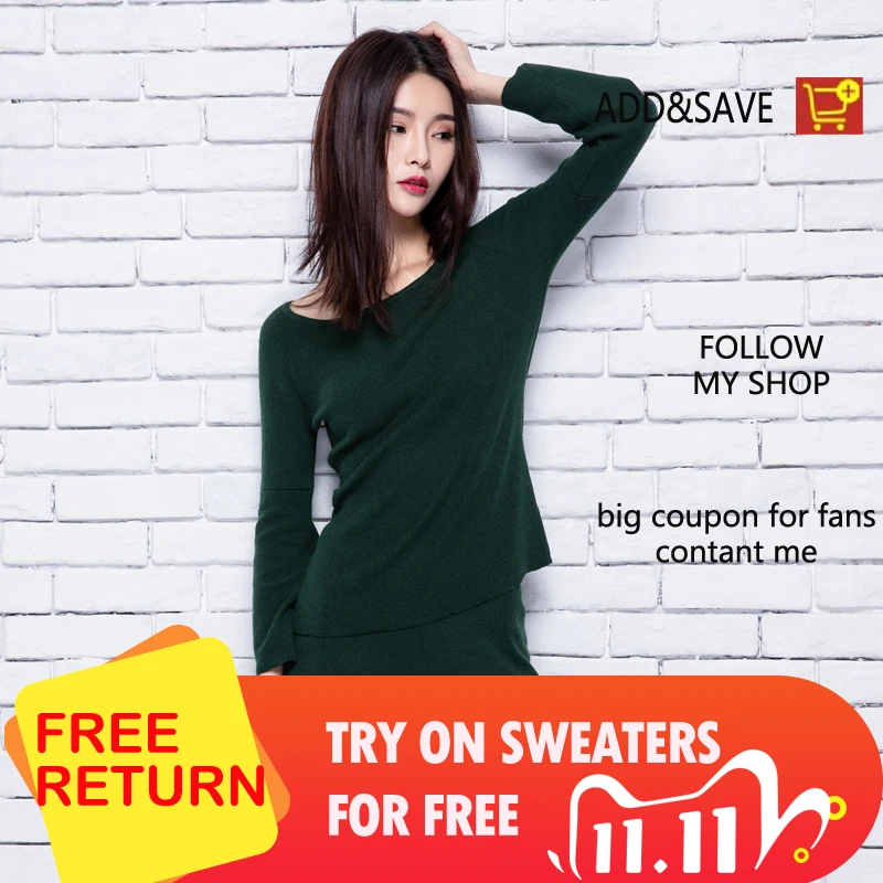 Adohon 2018 женские зимние комплекты кашемировые свитера и широкие штаны для женщин