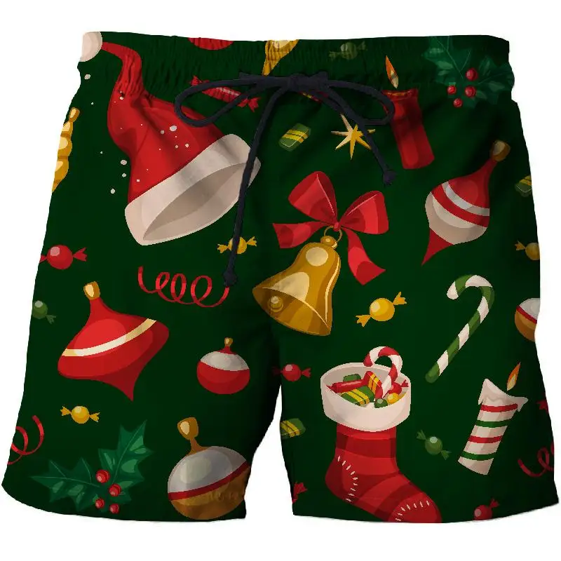 Шорты мужские пляжные быстросохнущие с 3D принтом забавные спортивные штаны для