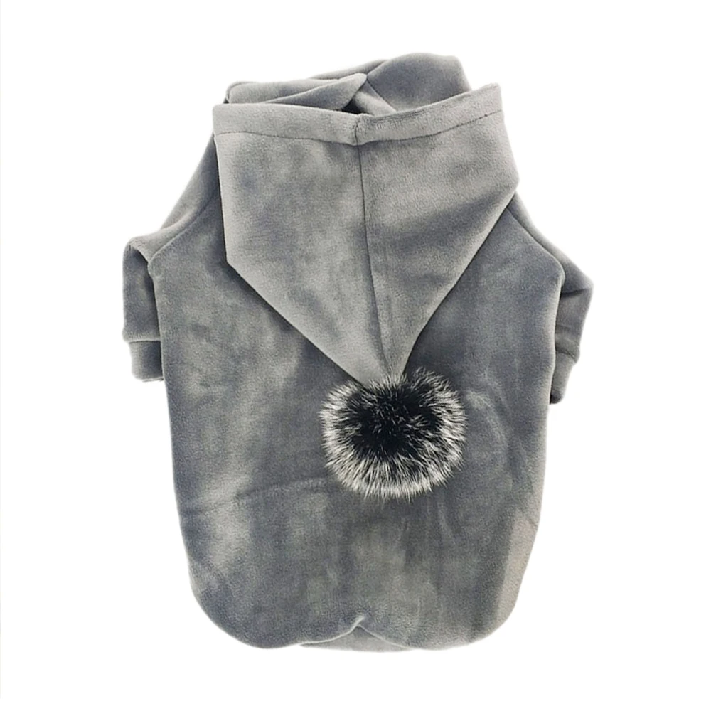 Шиньон с серебряной лисой искусственная одежда для маленьких собак толстовка