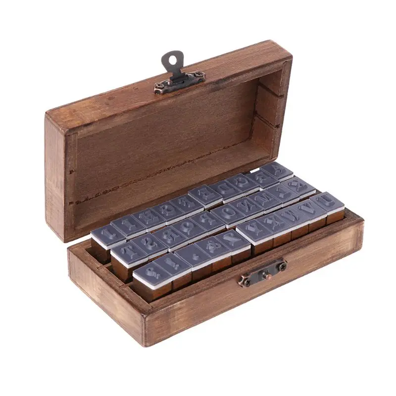 2021 Новые Творческие деревянные уплотнение прописных букв алфавита набор