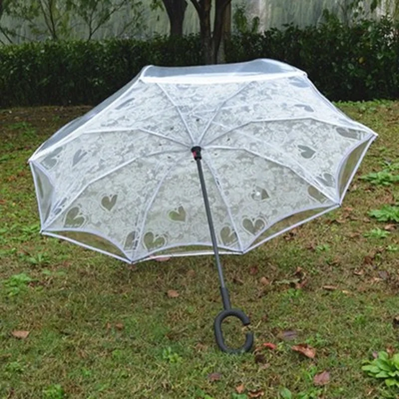 Складной зонтик заднего вида двухслойные перевернутые ветрозащитные зонты от