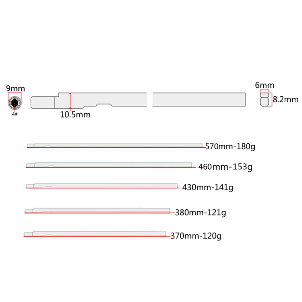 

460mm GH156 Double Course Way 2 Way Adjustment Steel Truss Rod for Guitar with Wrench (Black)