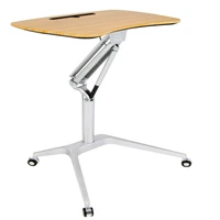 multifunctional pneumatic office home computer mobile lifting table mobile lecture table computer desk drafting table