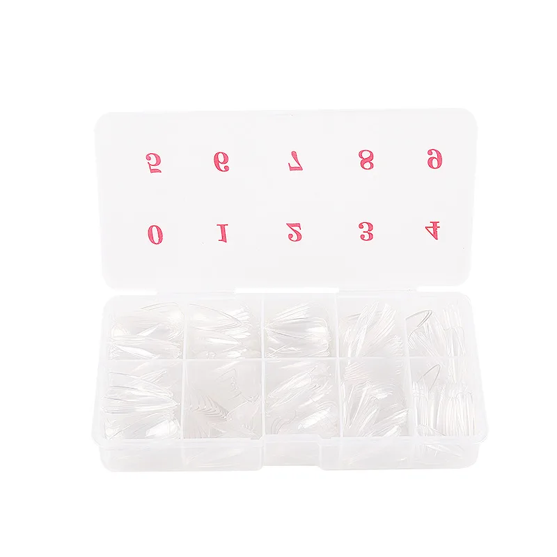 

Nail Pieces 500 Boxes Transparent Ultra-thin Fake Nails French Half Paste Full Paste Ballet Natural Color Press on Nails Coffin