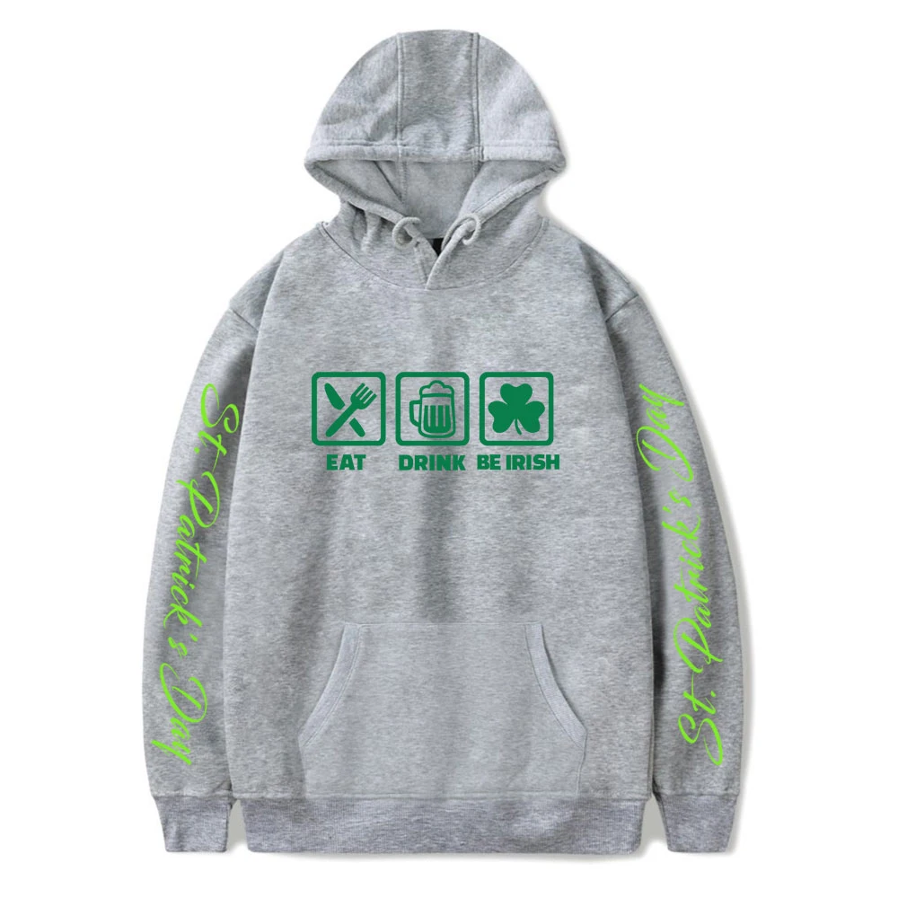 

2021 Saint Patrick's Day Hoodie Unisex Pullover Women Men's Tracksuit Harajuku Fashion Streetwear Hip hop Funny Clothes
