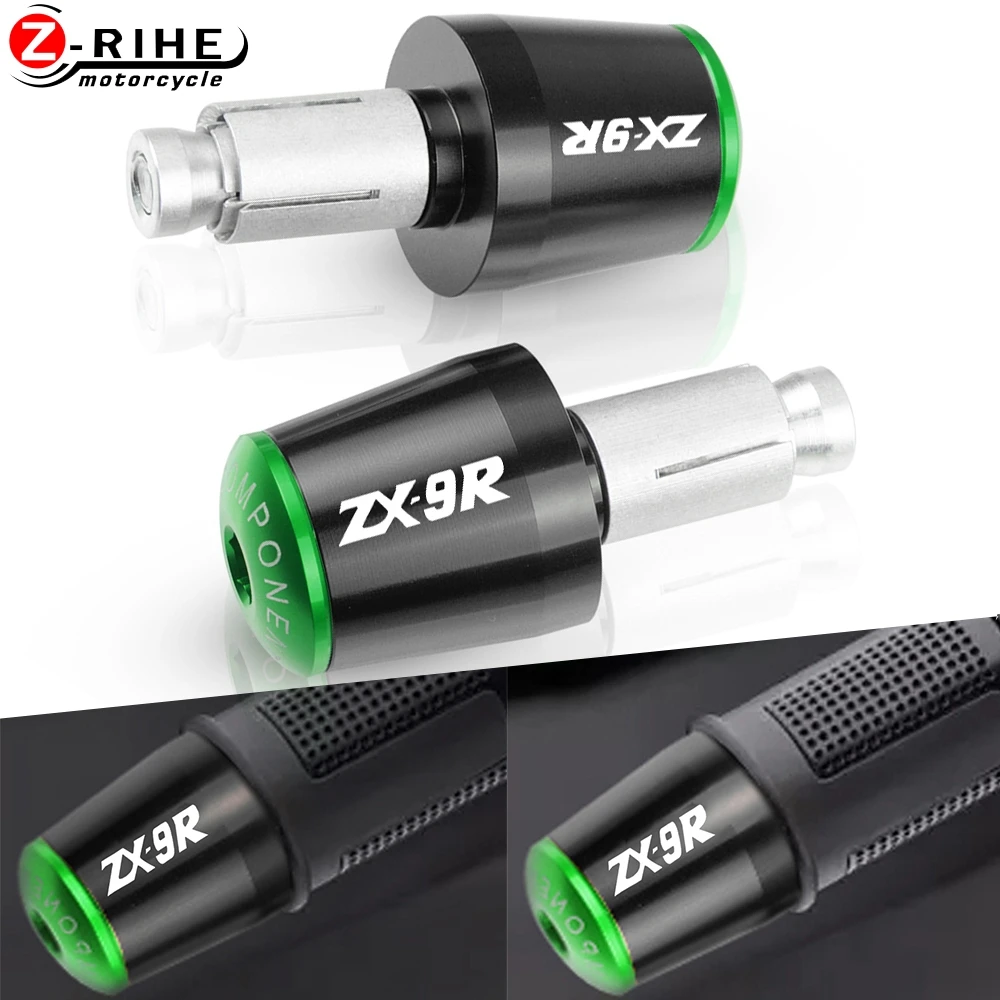 

Hand Bar Ends Motorcycle Accessories HandleBar End Cap CNC Billet Aluminum For KAWASAKI ZX9R ZX-9R 1994-2002 1995 1996 1997 98+