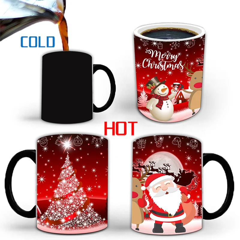 Новые рождественские кружки кофейная чашка Волшебная с изменением цвета чайная