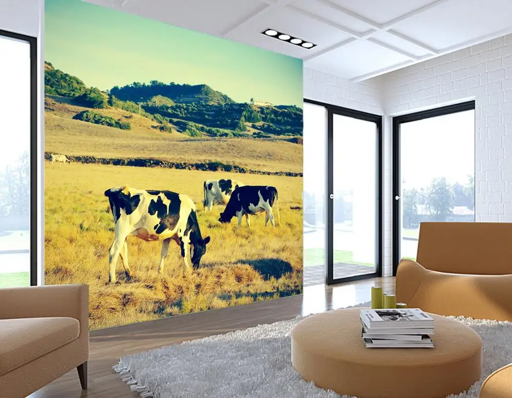 [Самоклеящаяся] 3D Корова 704 настенная бумага роспись стена печать Фотообои |