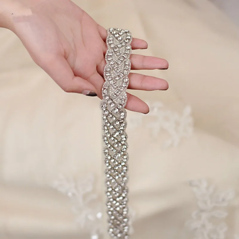 Женский пояс со стразами свадебное платье ручная работа бриллиантовый