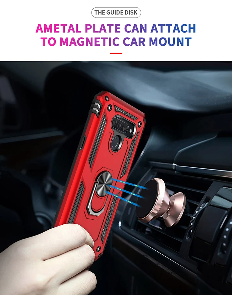 

Shockproof Case for LG K50 Case Cover Military Armor Drop Protective Ring Holder Magnet Phone Case K 50