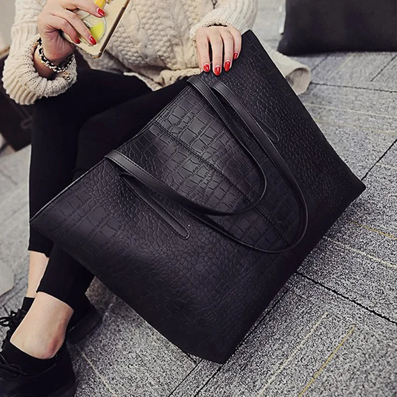 Fall/winter 2018 New Women's Alligator Pattern Shoulder Bag Fashion Handbag Minimalist Women Hand |