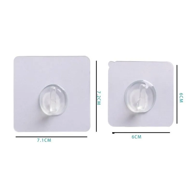 

1/5pcs Transparent Strong Self Adhesive Purse Key Door Hanger Hanging Bathroom Kitchen Wall Accessories Hooks For Sto C4T8
