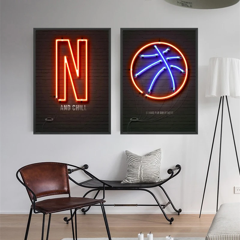 Неоновый светлый постер для геймеров принты в стиле ретро звуковая кассета