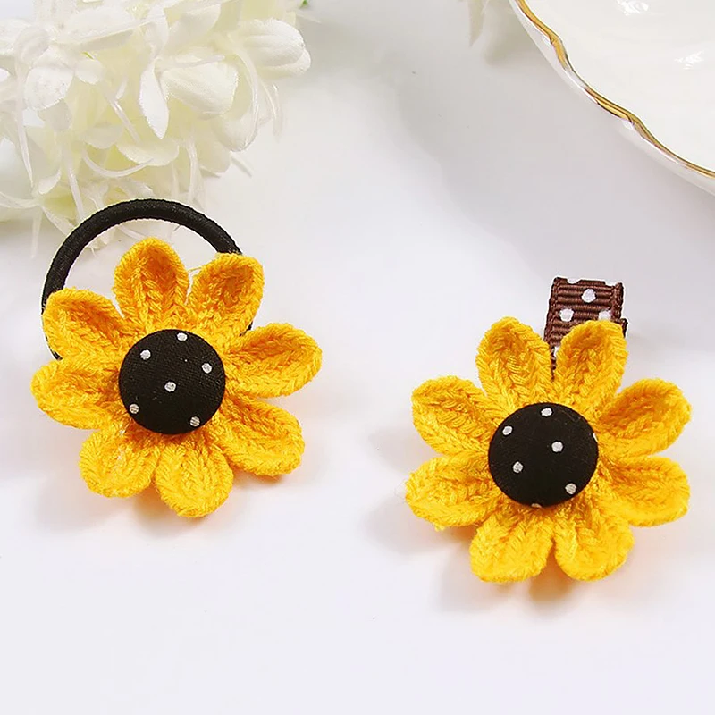 Красивые заколки для волос с цветами девочек эластичные ленты ручной работы