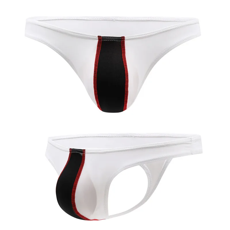 8PCS New Summer Sexy Underwear Men Briefs Shorts Cueca Thin Ice Silk Low Waist Panties Solid U Conve  Pouch Seamless Underwear