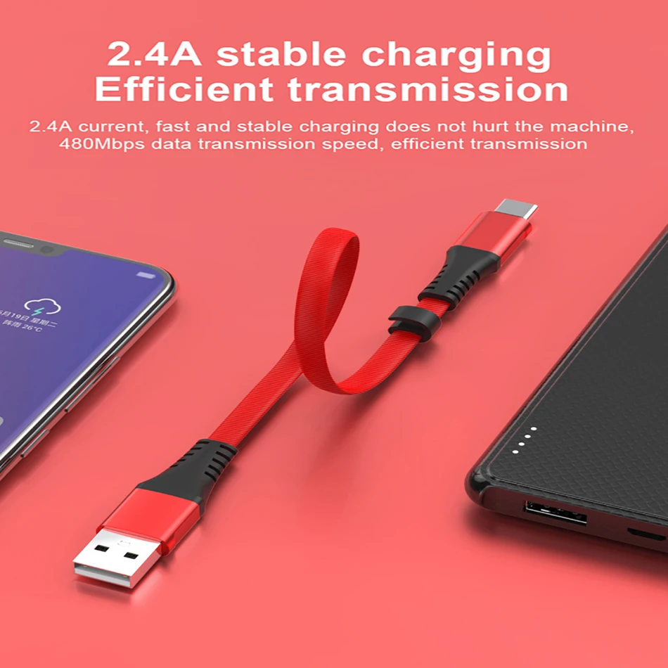 30 см короткий Micro USB кабель type c 8-контактный для быстрой зарядки и синхронизации
