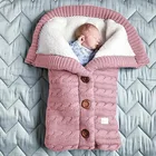 Пеленка для новорожденных, Флисовое одеяло для коляски, пеленка для сна, бархатное плотное вязаное мягкое теплое одеяло для малышей