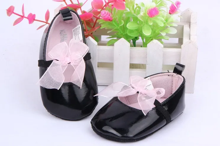 

Toddler Girl First Walkers Bowtie Knot Shoes Elastic Strapppy Soft Sole Crib Sneaker