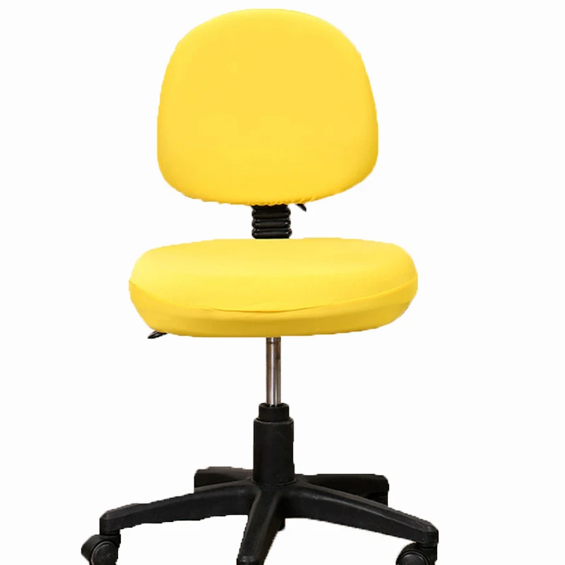 Yellow Эластичный чехол для компьютерного стула, чехол для офисного стула, чехол для обеденного стула, защитный чехол для стула - Цвет: Yellow