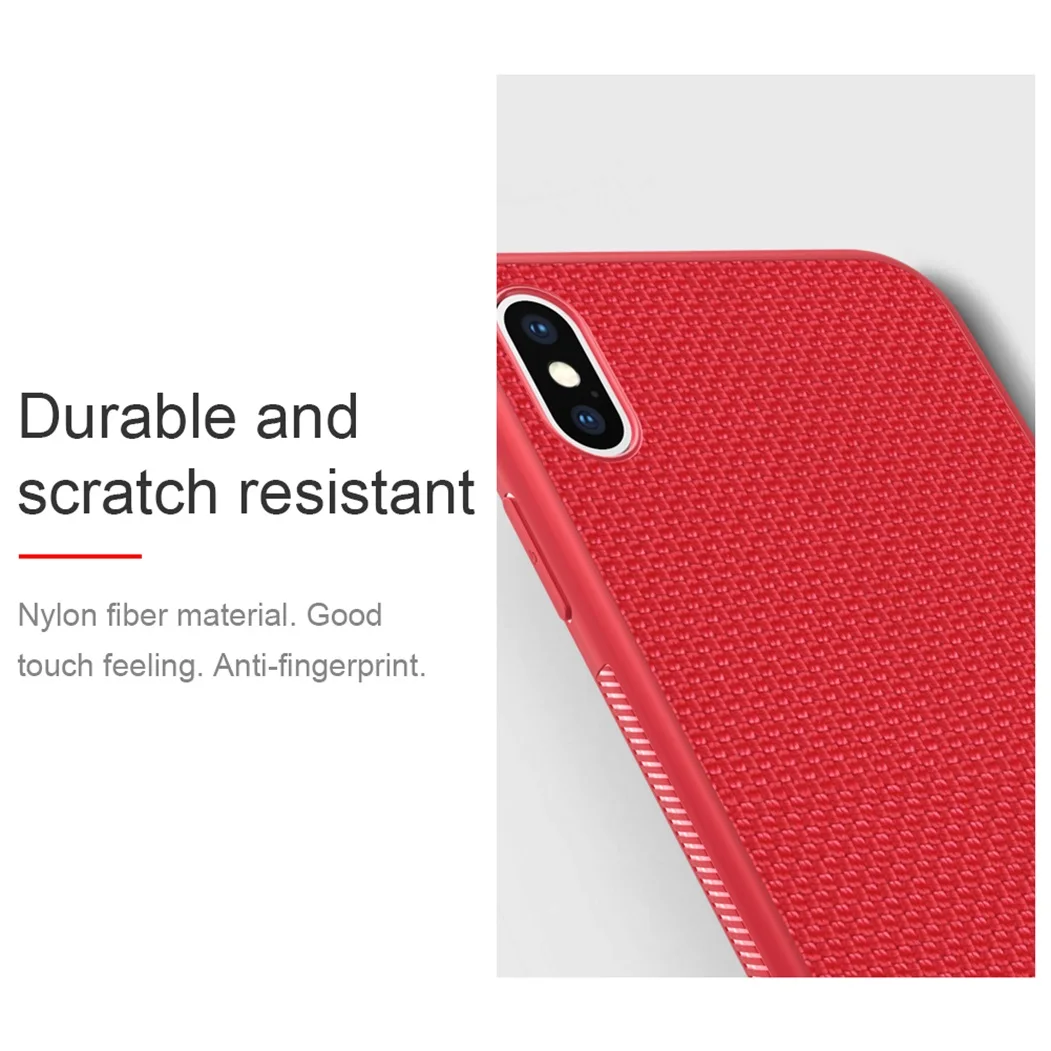 Чехол для iPhone X XS XR XS Max NILLKIN текстурированный нейлоновый корпус прочный нескользящий тонкий и легкий чехол для iPhone XS чехол