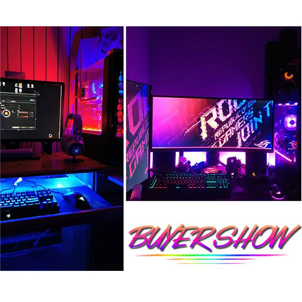 

5V 2835 LED Light Strips Decoration Lighting USB Infrared Remote Controller Ribbon Lamp For Festival Party Bedroom RGB BackLight
