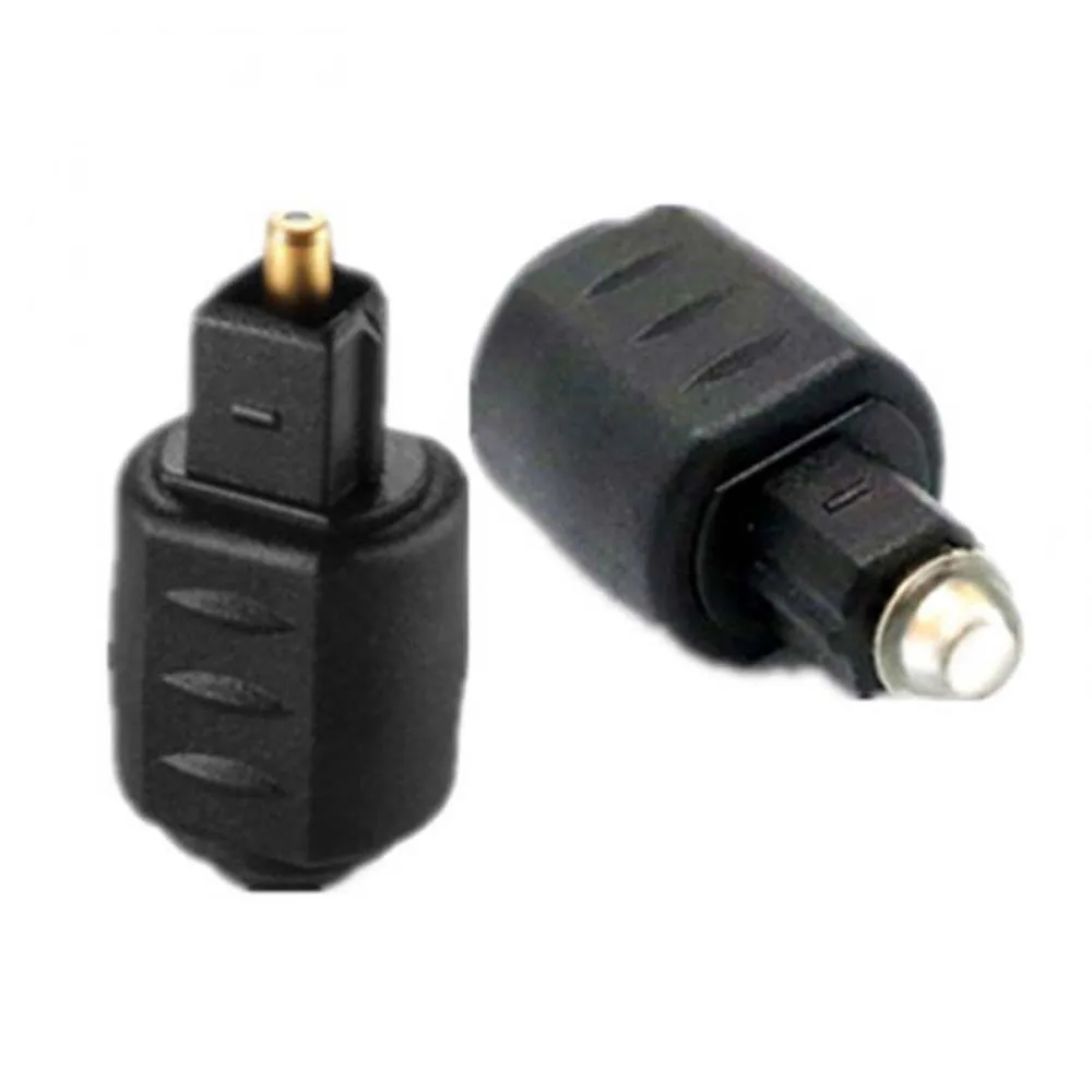 

Black 3.5mm Mini Jack Toslink Optical Female to Male Square Digital Toslink Plug Converter Adapter for Amplifier Player DVD TV