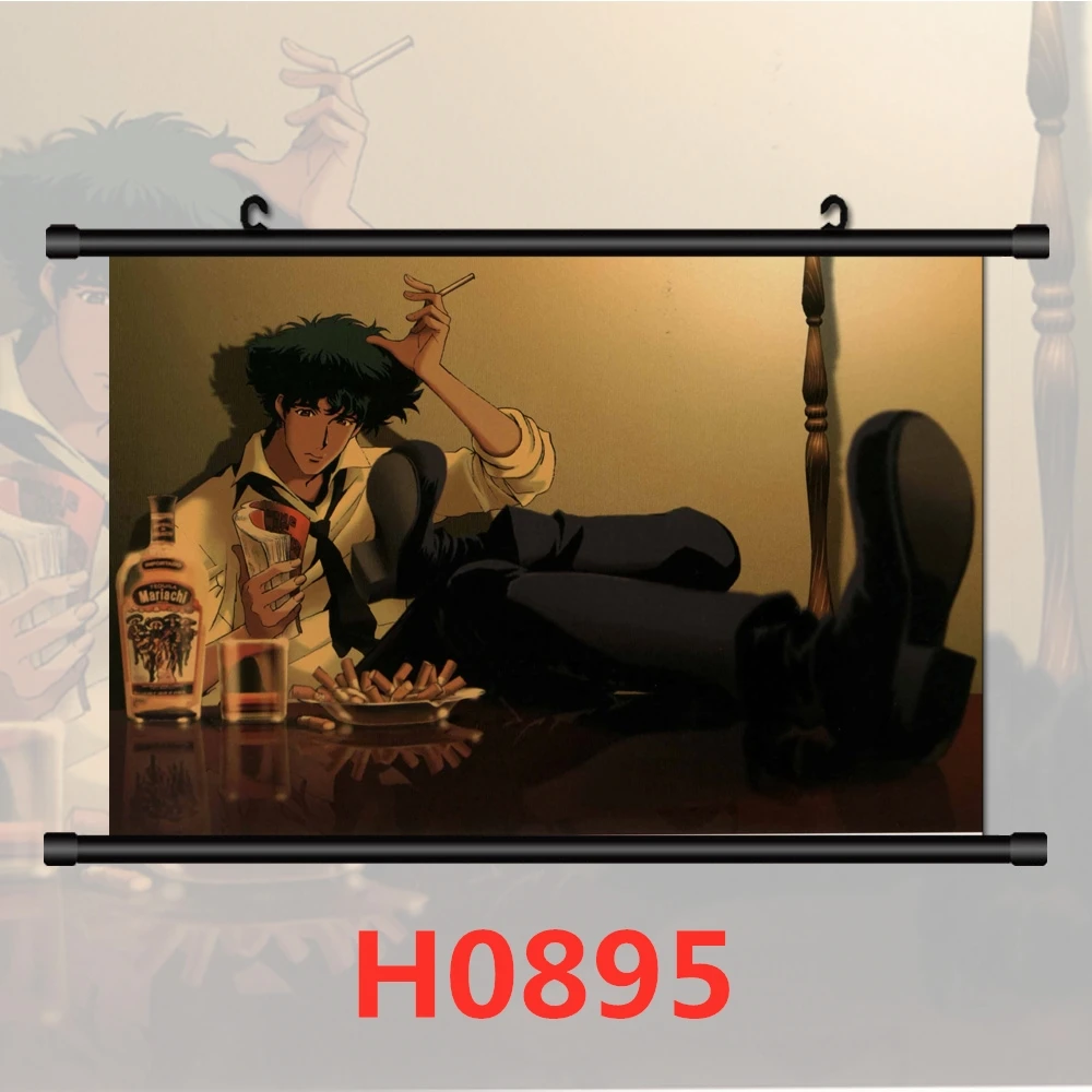 Ковбой Бибоп Спайк Шпигель Картина на холсте постеры и принты декор комнаты