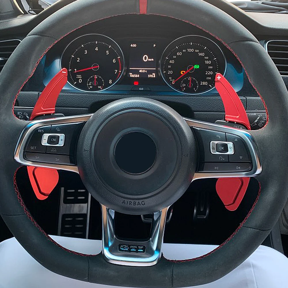 Пара алюминиевый рычаг переключения на руль для Volkswagen VW GOLF 7 2015 GTI R MK7 Scirocco