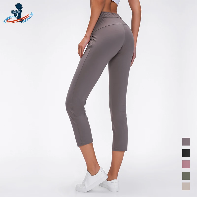 

2021 женские эластичные спортивные штаны для йоги, женская одежда для тренировок в тренажерном зале, фитнеса, облегающие джоггеры, брюки, укор...