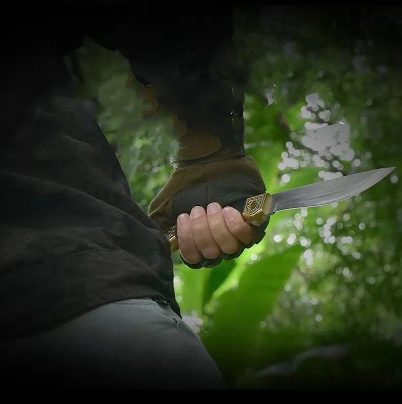 

Outdoor Straight Knife Self-defense Multifunctional Camping Knife Stainless Steel Fruit Knife Bladed Tactical Saber