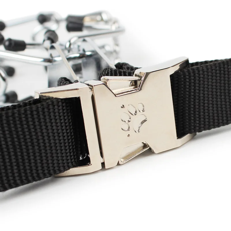 

Pit German Shepherd Training Metal Gear Prong Dog Collar Collar With Pet Release Buckle Plated And Snap Quick Caps Rubber