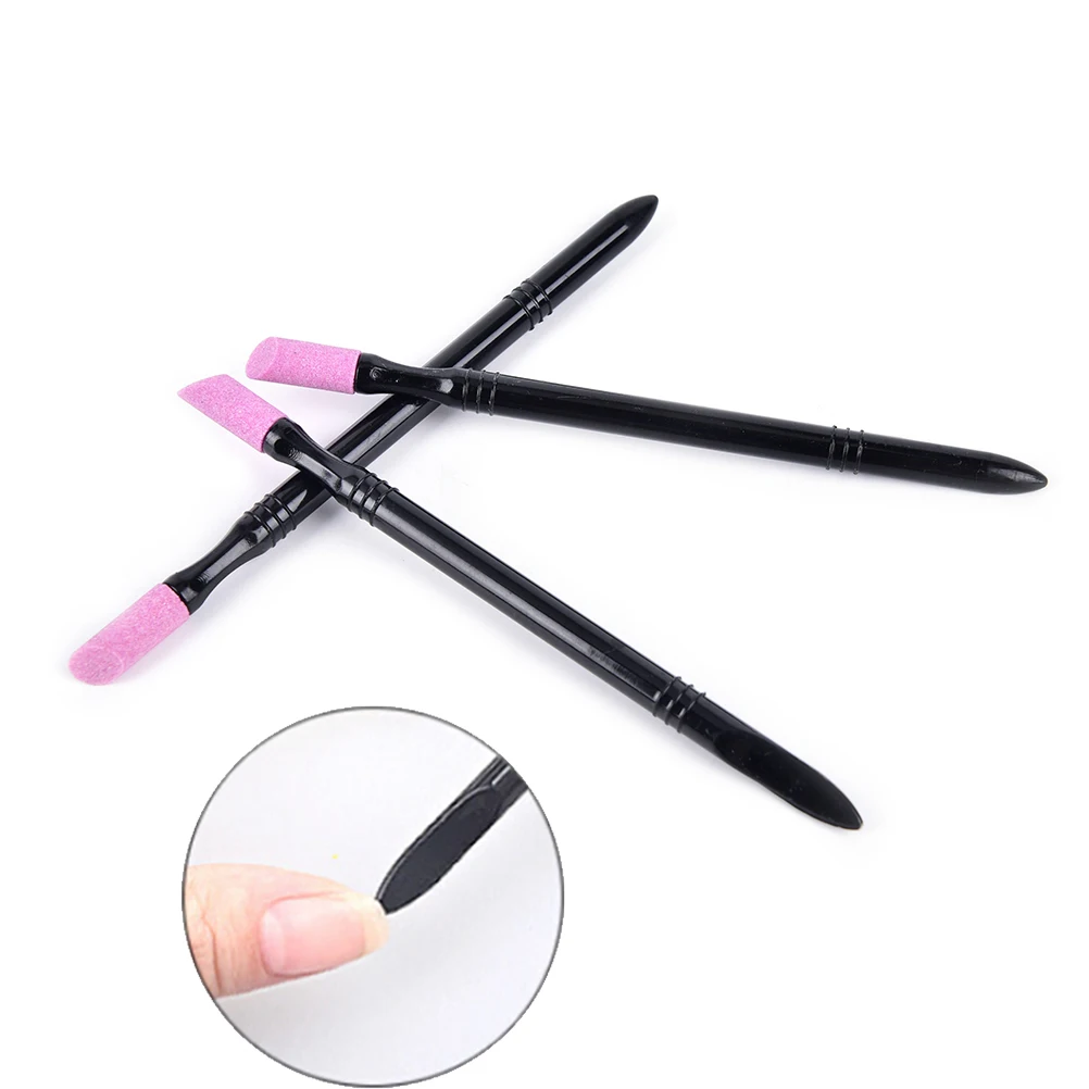 

Double-end Quartz Nail Cuticle Remover Washable Dead Skin Pusher Trimmer Manicure Nail Art Tool