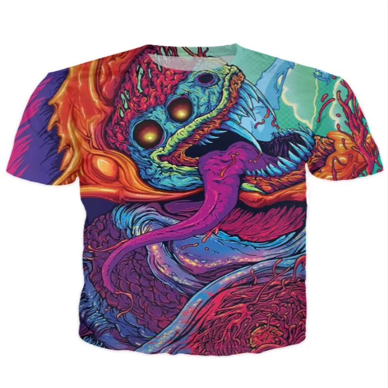 

Men's Women's Short Sleeve T-shirt 3D Printing Sports Shirt Hip Hop Style Casual Fashion O-Neck Pullover