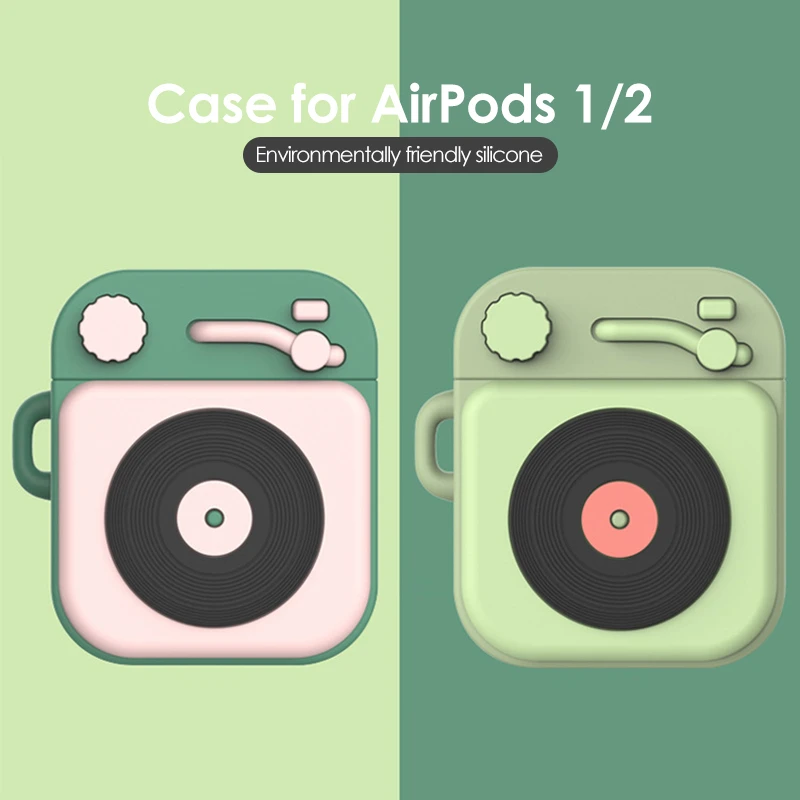 Мягкие силиконовые чехлы для беспроводных наушников Airpods 2 1 3D милый чехол