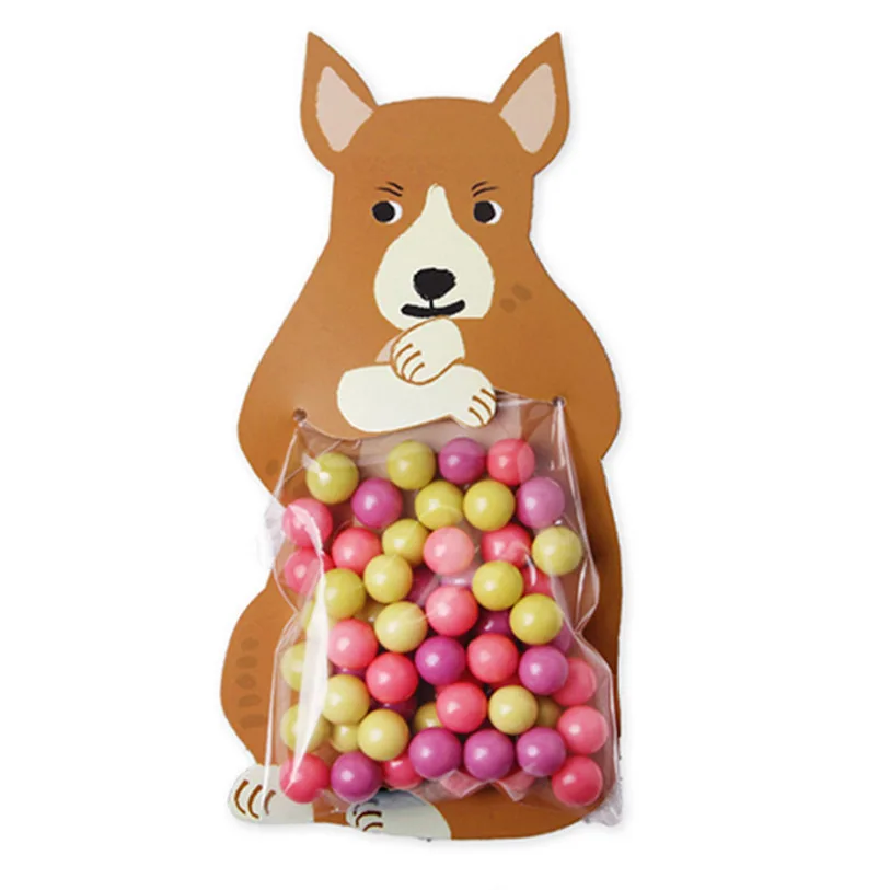 10 шт. сумка для выпечки животных из леса конфет медведь коала кролик мешки