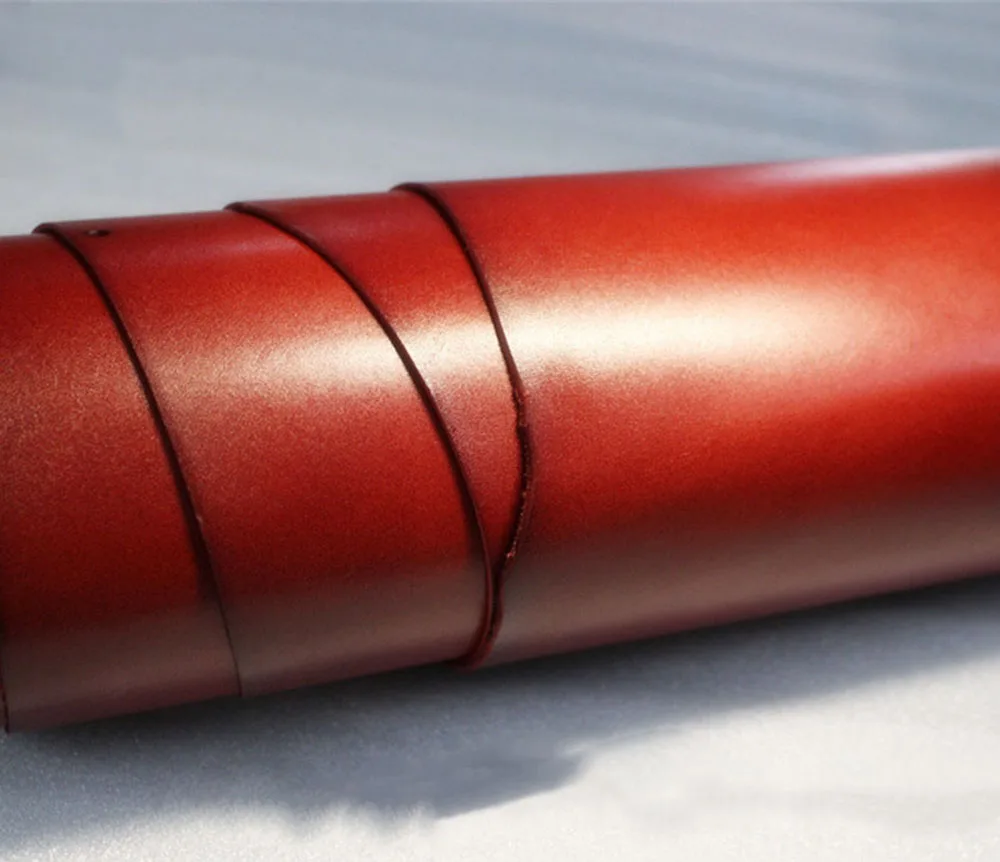 Натуральная Воловья кожа растительного дубления глянцевая поверхность красный