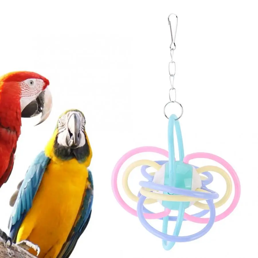 Игрушки для птиц клетка попугая подвесное украшение теплый цвет силиконовый шар