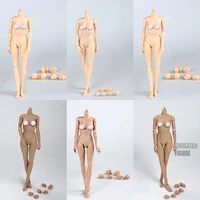 16 female suntan black action figure 12 middle big breasts super flexible semi silicone body fit 16 head sculpt