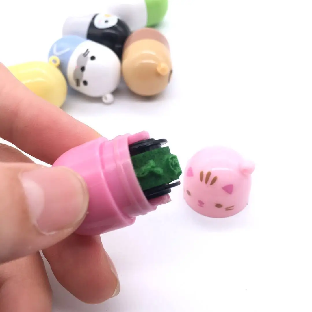 

Scroll Wheel Stamps Children Toy Cartoon Scrapbooking Stamper Kids Bring Mini Cute Animals DIY Painting Photo Album 2020 NEW