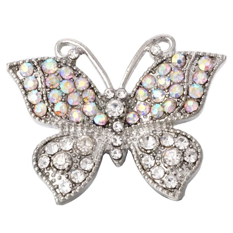 5 шт. новинка ювелирное изделие с бабочками стразы металл 18 мм кнопки подходят для
