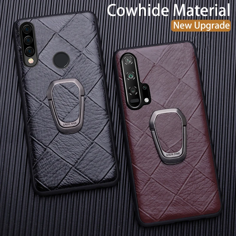 

Leather Phone Case For Huawei P50 p50pro P30 lite P40 Pro Nova 5T nova 8 SE 8Pro 7Pro Rhombus texture Magnetic Kickstand Cover