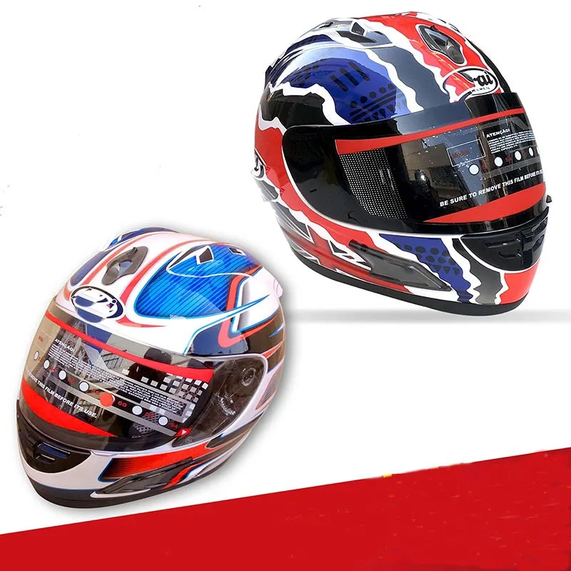 Винтажные мотоциклетные шлемы теплый гоночный шлем закрытый на все лицо одобрен