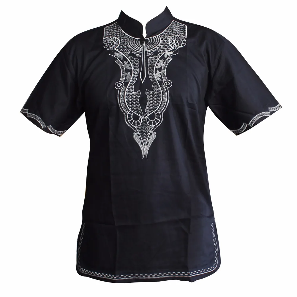 Анкара футболка Африканский мужской тонкий новейший вышитый этнический суккунт