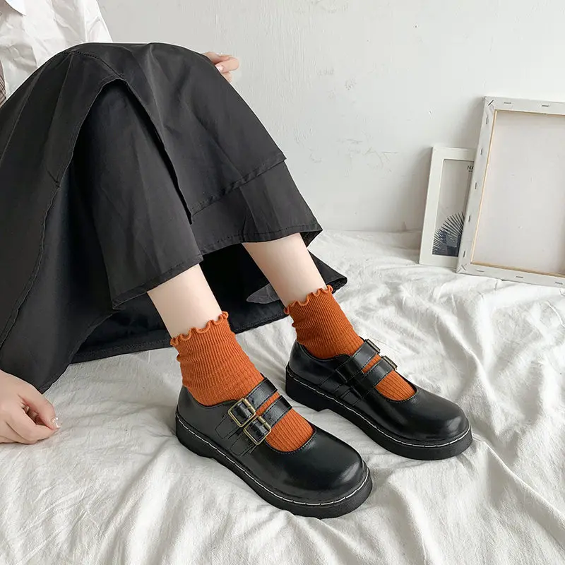 

Thick Bottom Platform Shoes Woman Oxfords Women Shoes Loafers Female Flats Ladies Girl Shoes vintage lolita shoes zapatos mujer