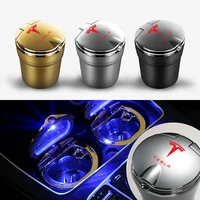 car led for tesla model 3 2021 s x y car lights cigarette smoke holder smokeless ash tray car styling car accessories