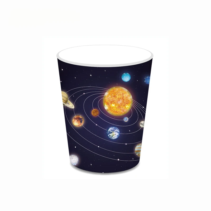 Outer Space Galaxy Party Decor Disposable Tableware Set Solar Planet Paper Cup/Napkin/Plates Kids Happy Birthday Gifts | Дом и сад