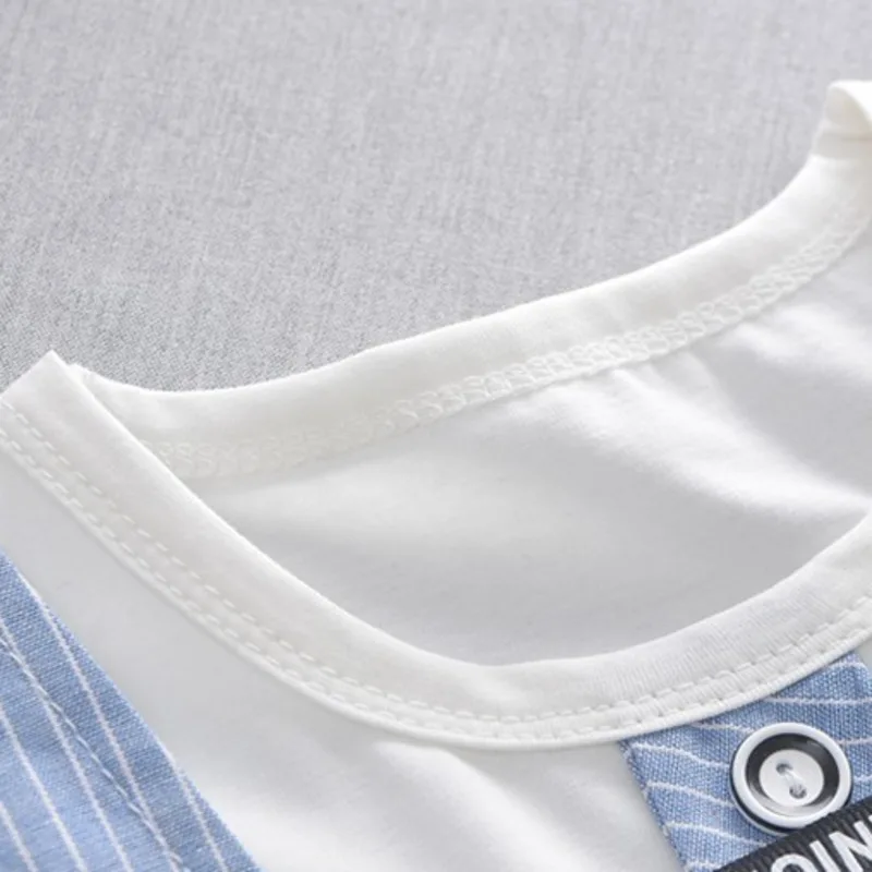 Детская футболка с бантом на галстуке 2 шт./компл. хлопковая одежда для маленьких